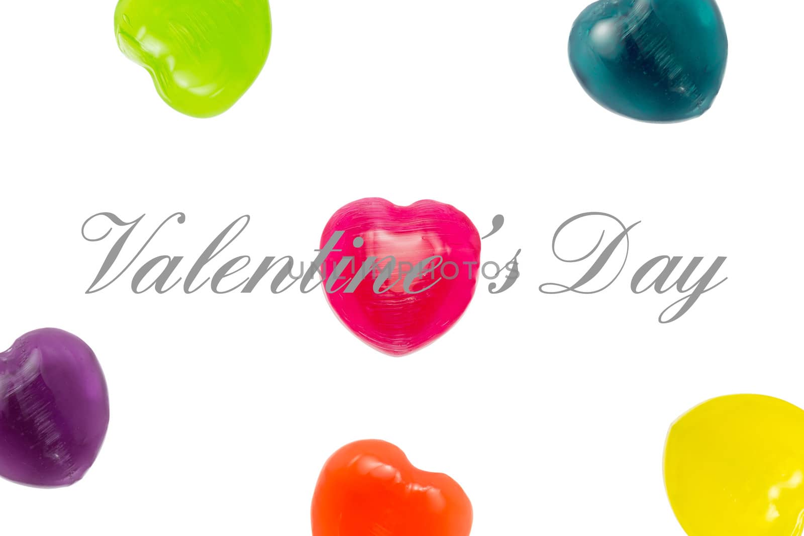 Heart Candy with Valentine's day text background for Valentine, love event and important day