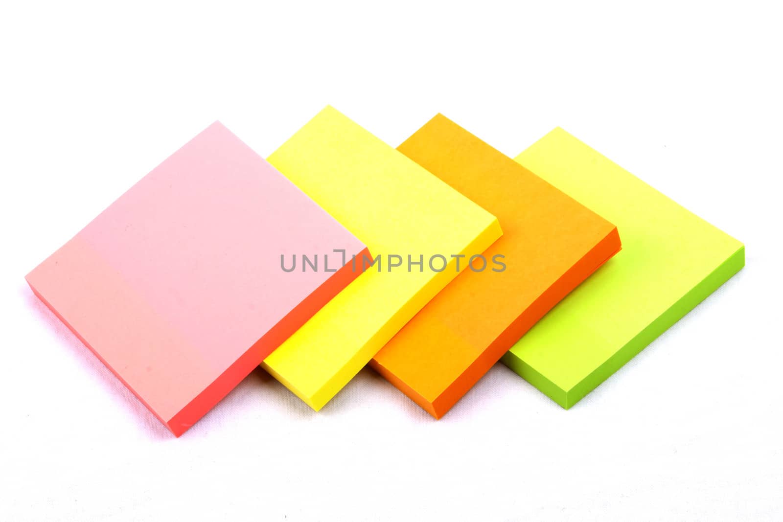 Sticky Notes Cube isolated on a white background