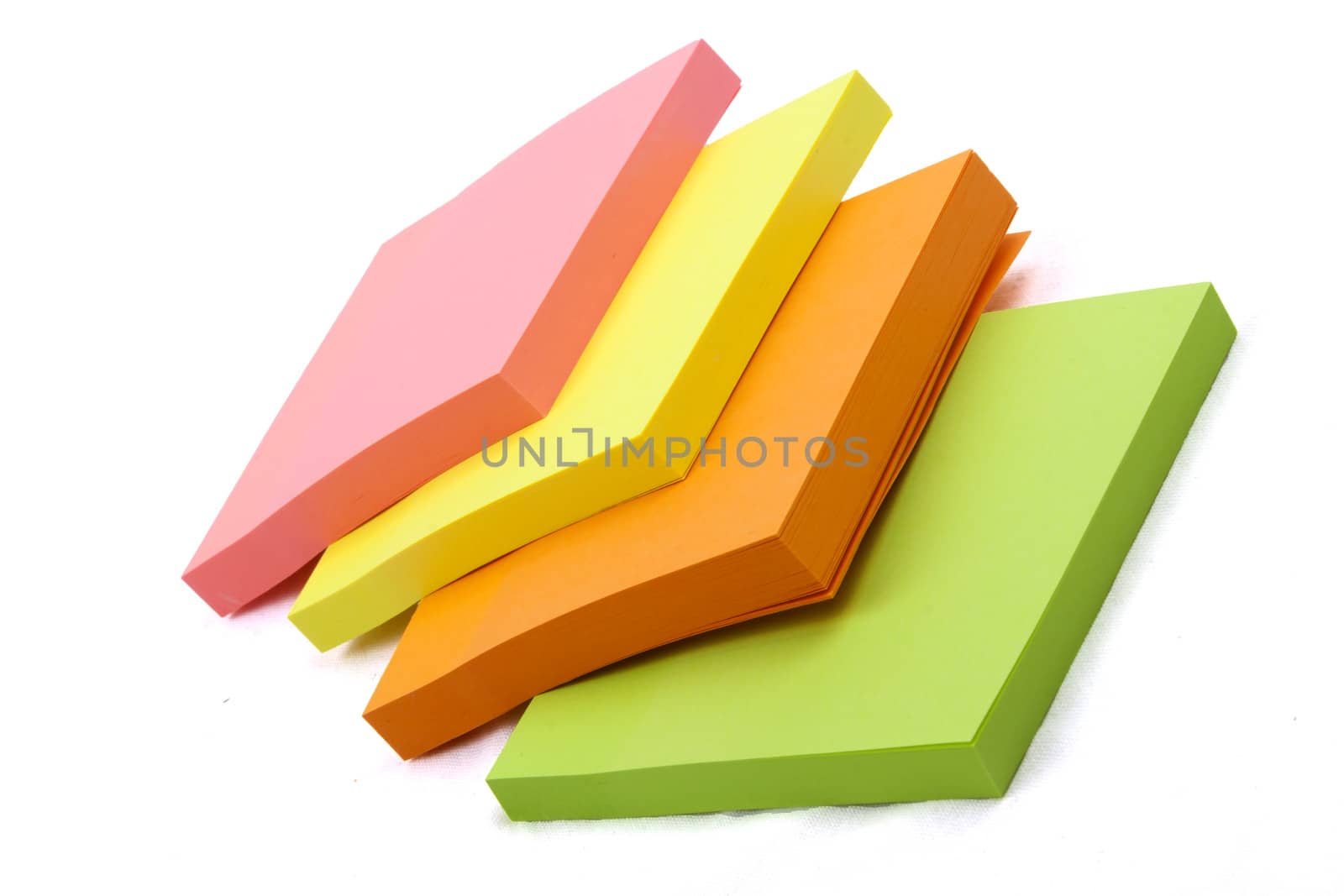 Sticky Notes Cube isolated on a white background