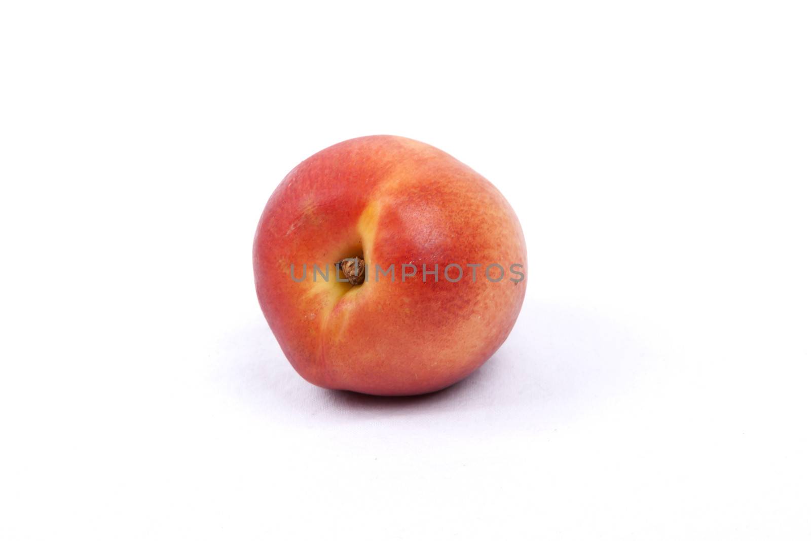 Nectarine on a white background.