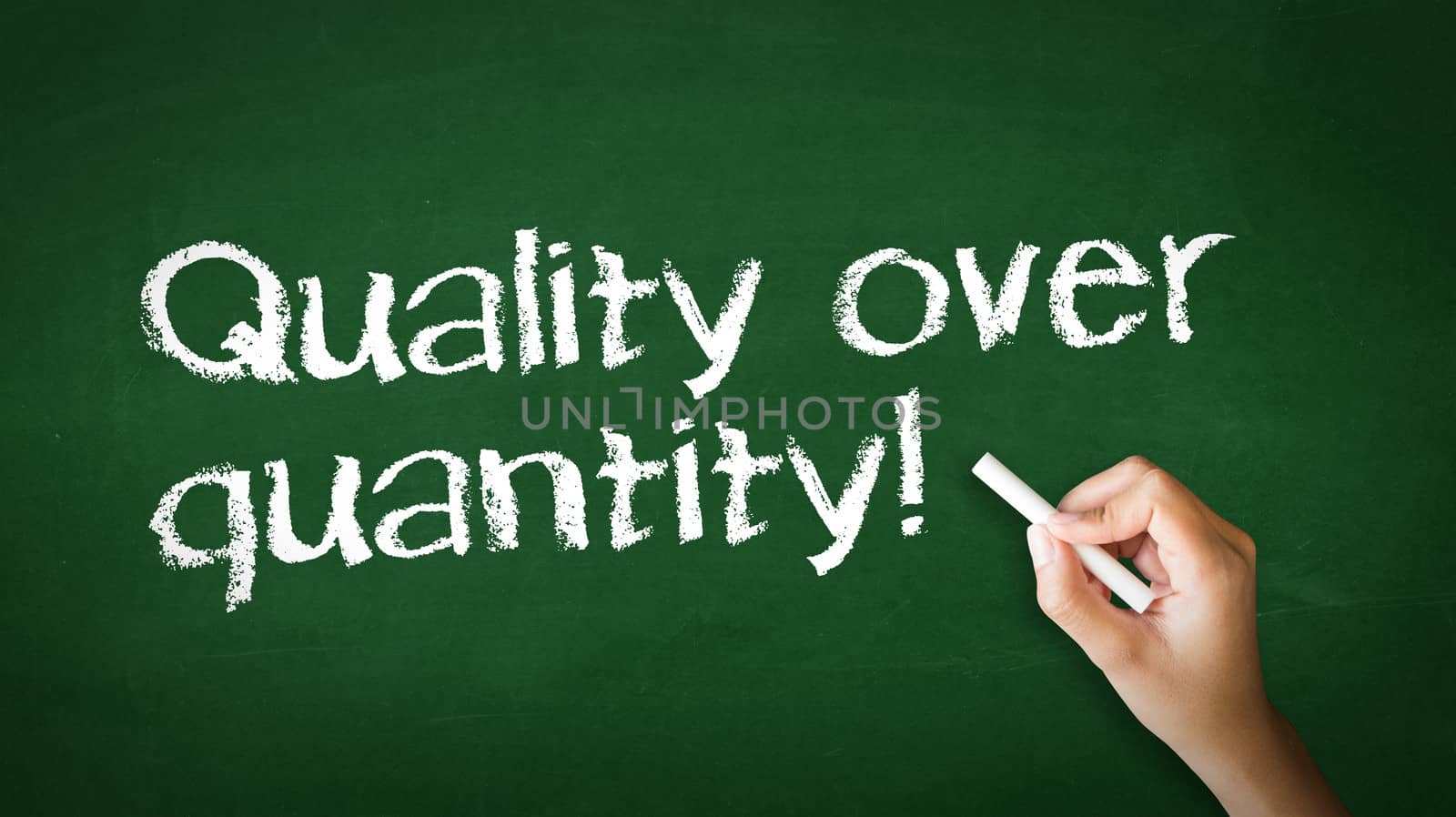 Quality over Quantity Chalk Illustration by kbuntu