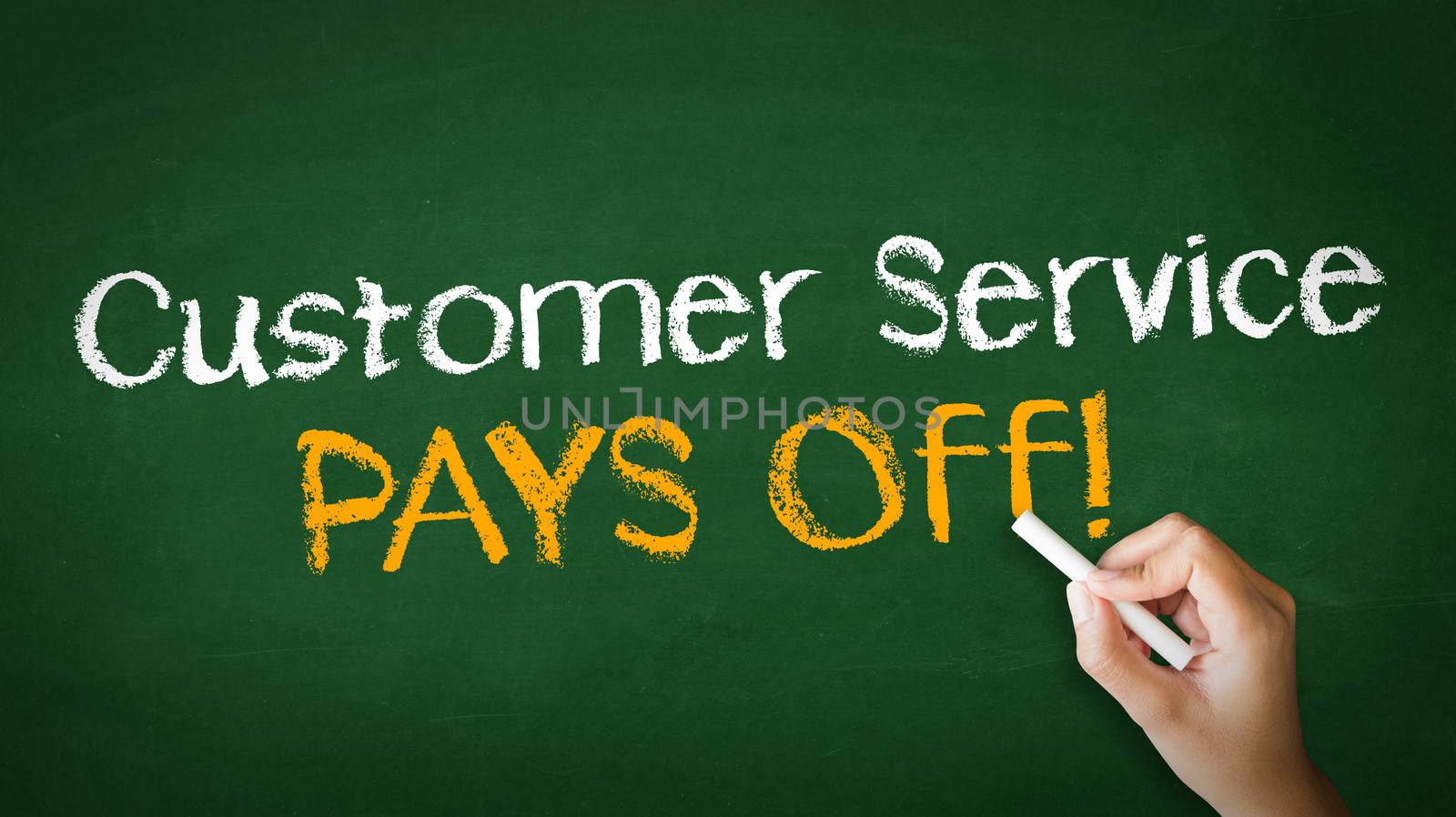 Customer service pays off Chalk Illustration by kbuntu