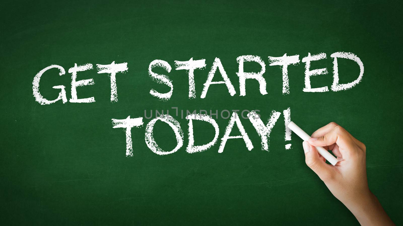 Get Started Today Chalk Illustration by kbuntu