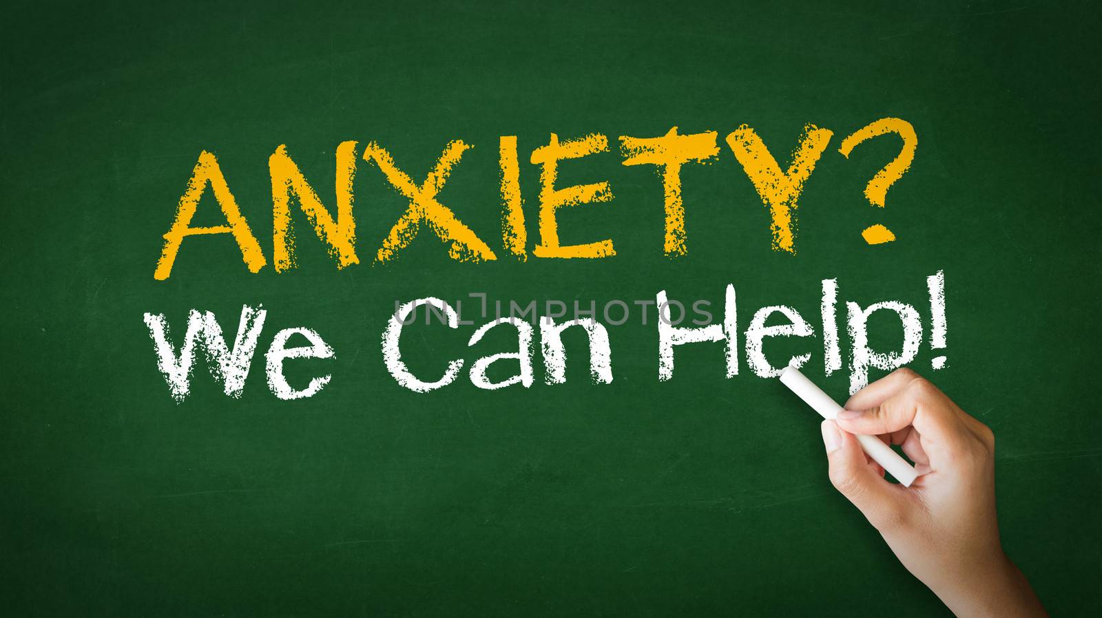 Anxiety we can help Chalk Illustration by kbuntu