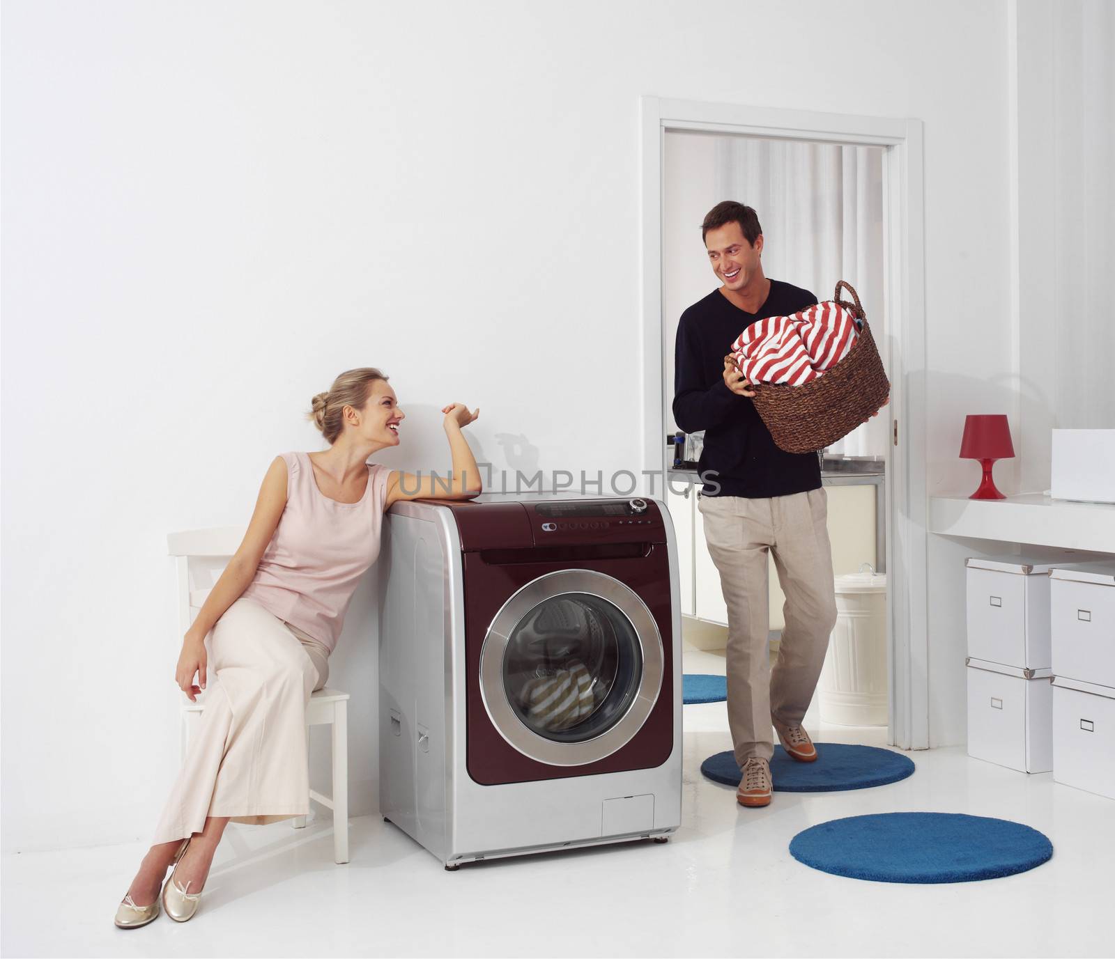 woman and man doing laundry by toocan