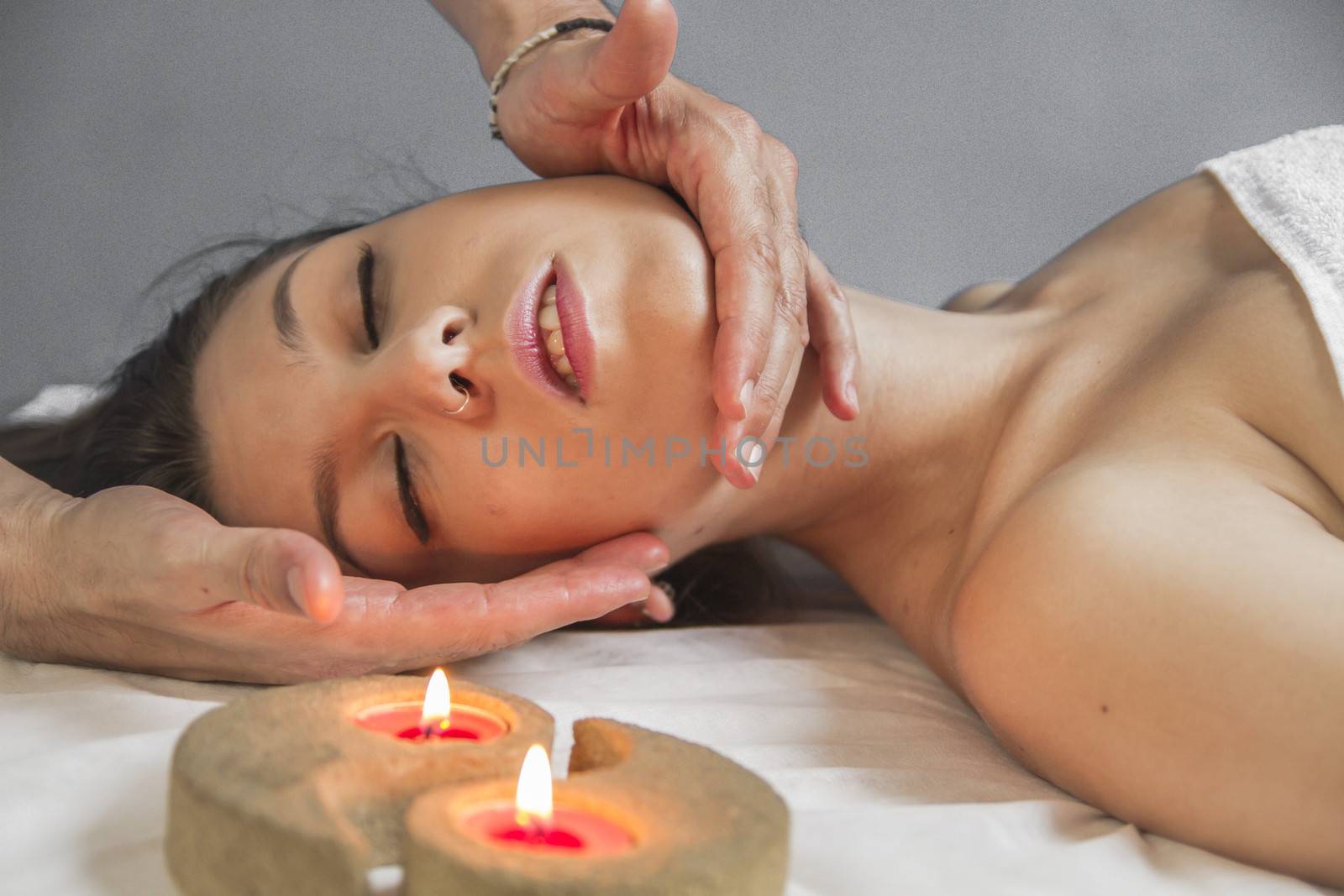 Lady.portrait of young beautiful woman in spa environment