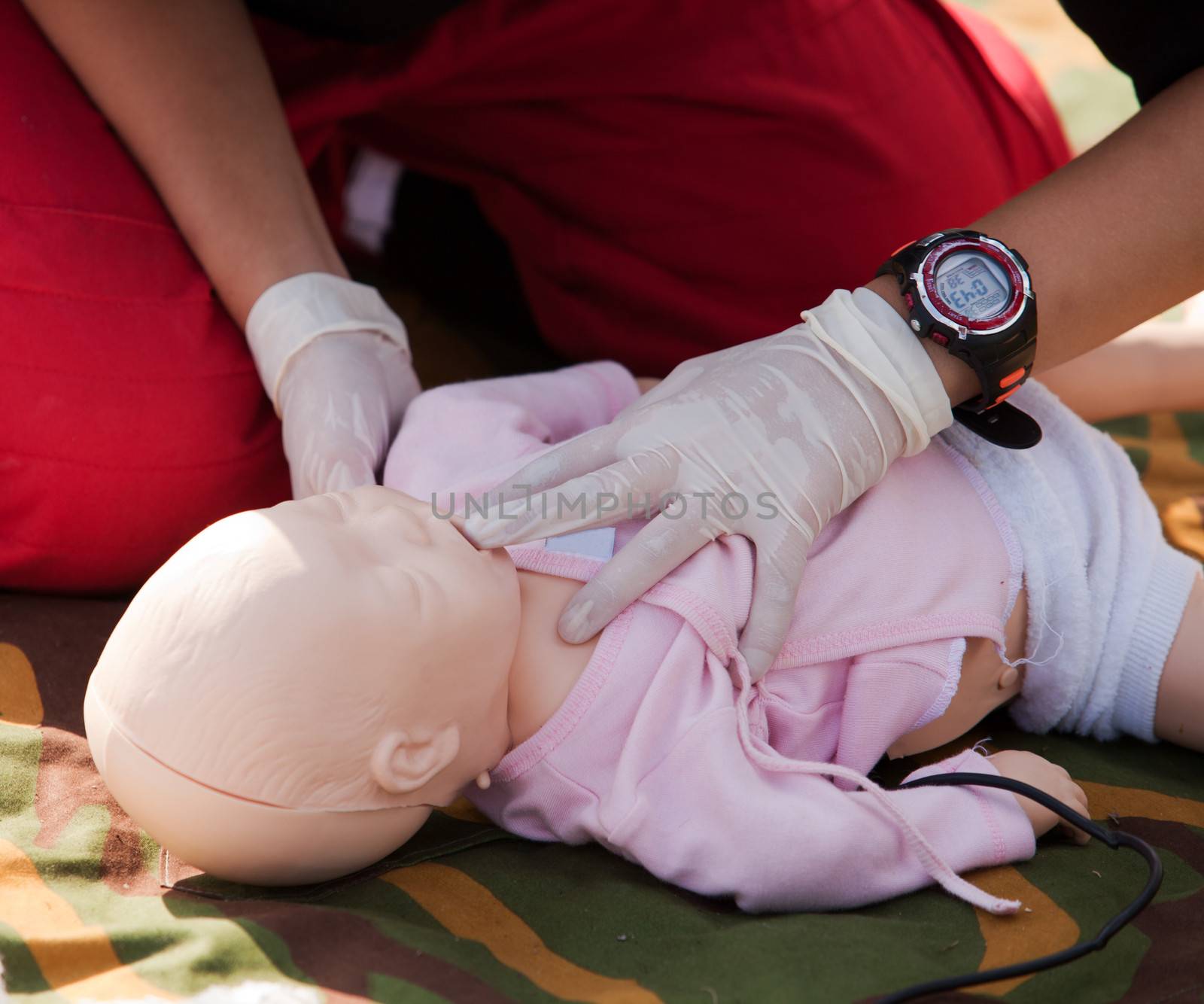 Infant dummy first aid