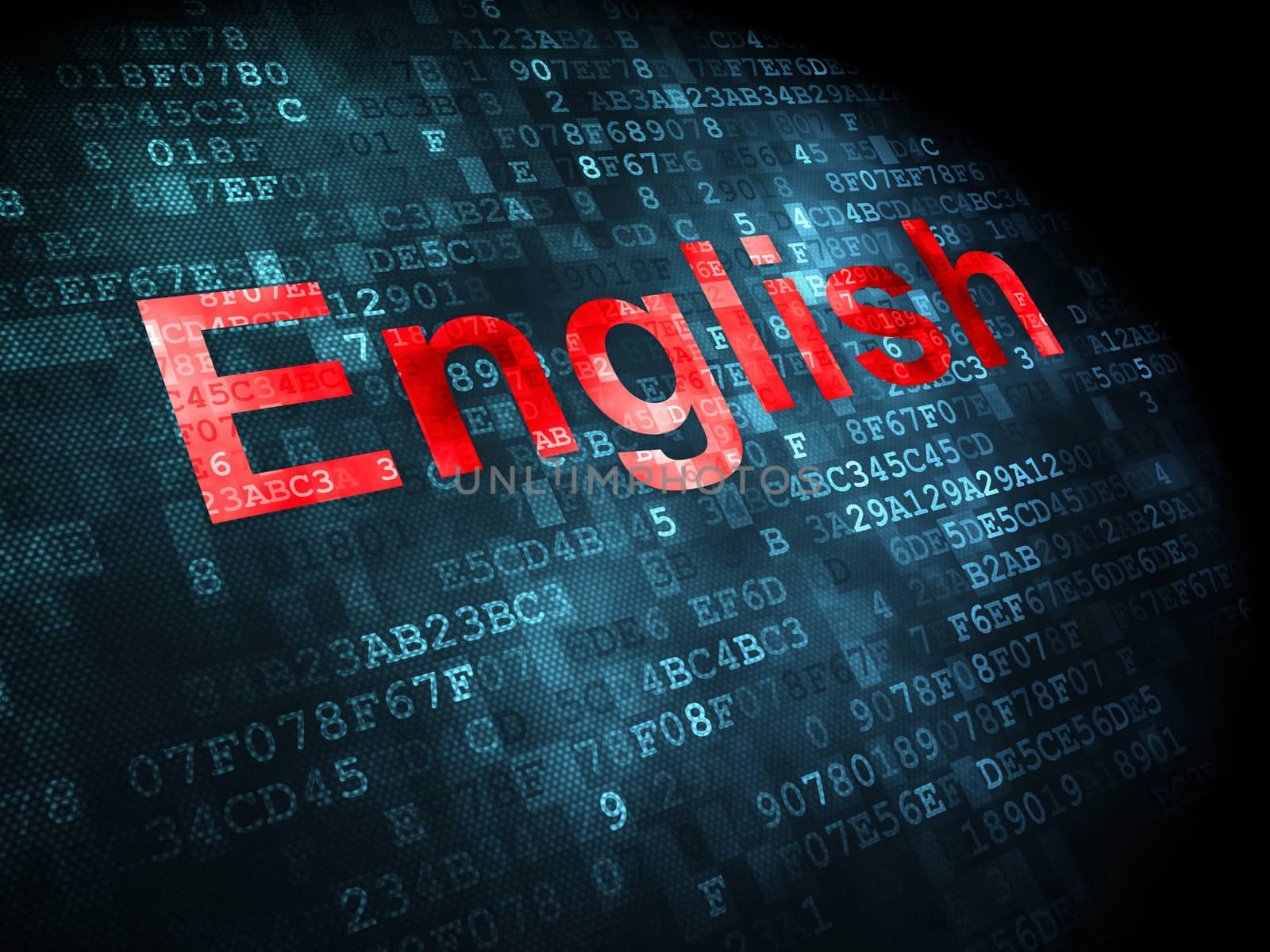 Education concept: English on digital background by maxkabakov