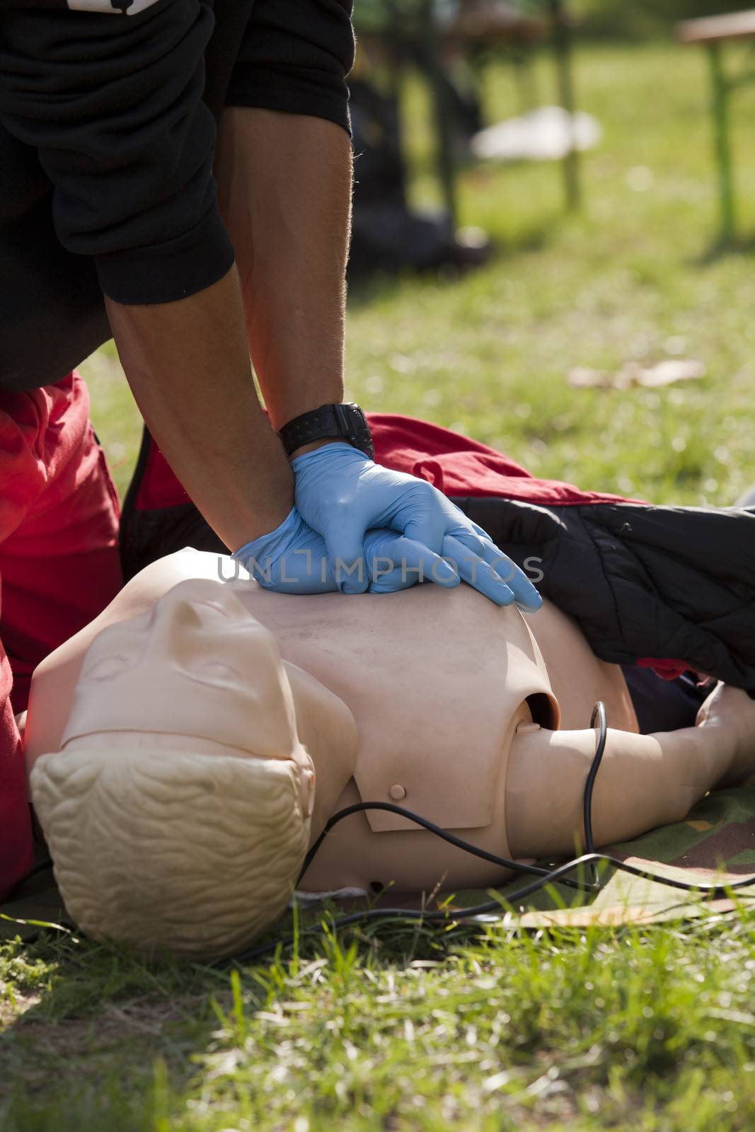 CPR practice by wellphoto