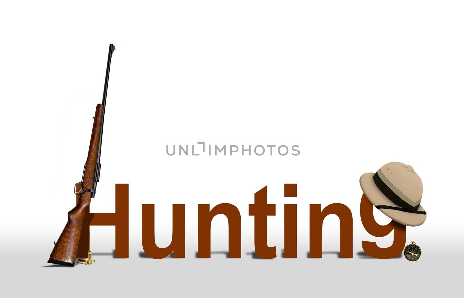 Hunting Sign with Rifle and Hat by razihusin