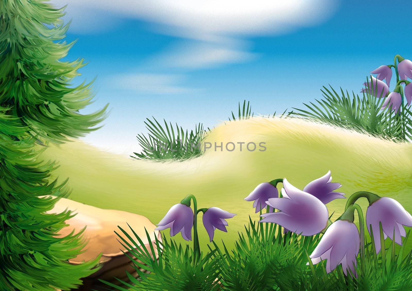 Forest Glade - Background Illustration
