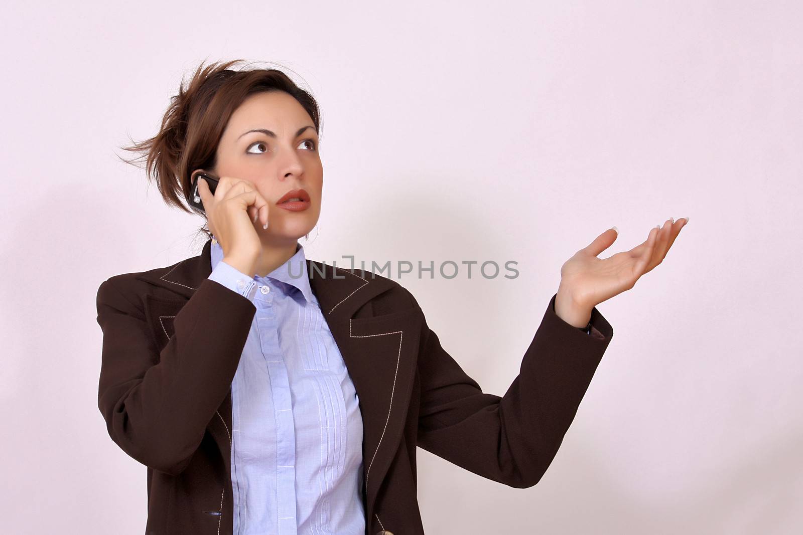 portrait of business woman talking on the phone