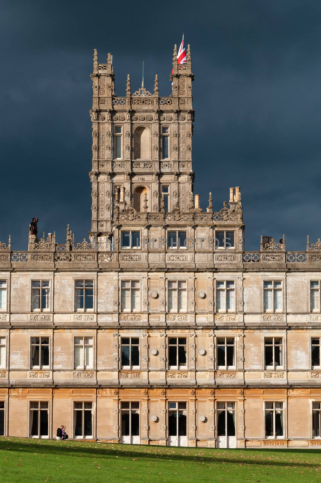 NEWBURY, UK - CIRCA OCTOBER 2011: Highclere Castle is the main setting for the ITV period drama Downton Abbey. Downton Abbey is broadcasted in more than 100 countries.