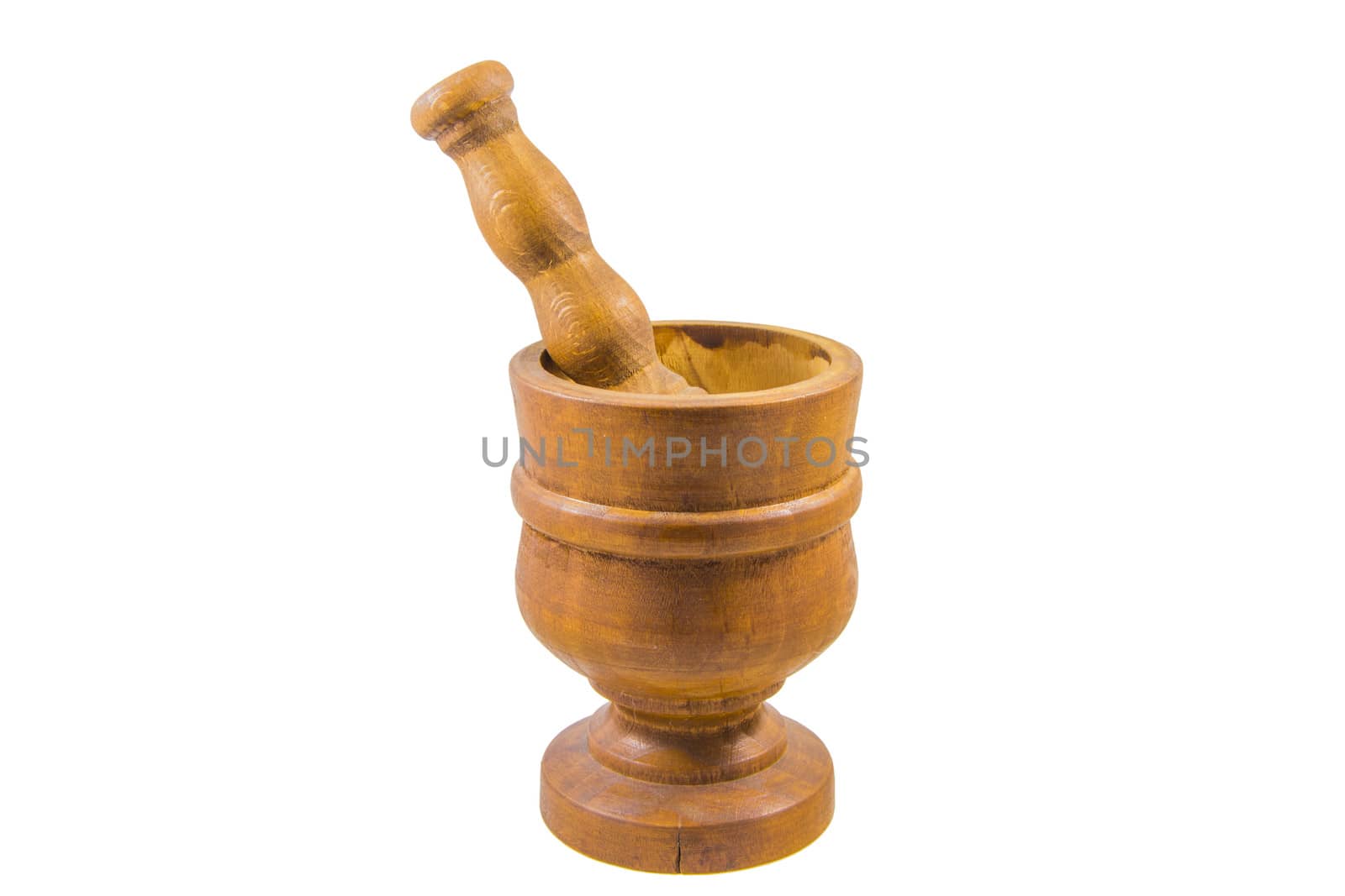 Antique Apothecary Wooden Mortar & Pestle by huntz