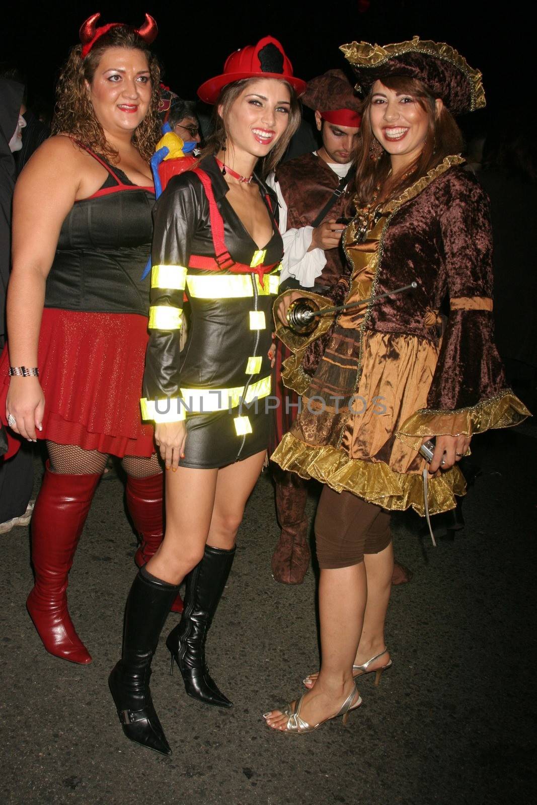 Halloween Revelers at West Hollywood Halloween Carnaval. Santa Monica Boulevard, West Hollywood, CA. 10-31-08