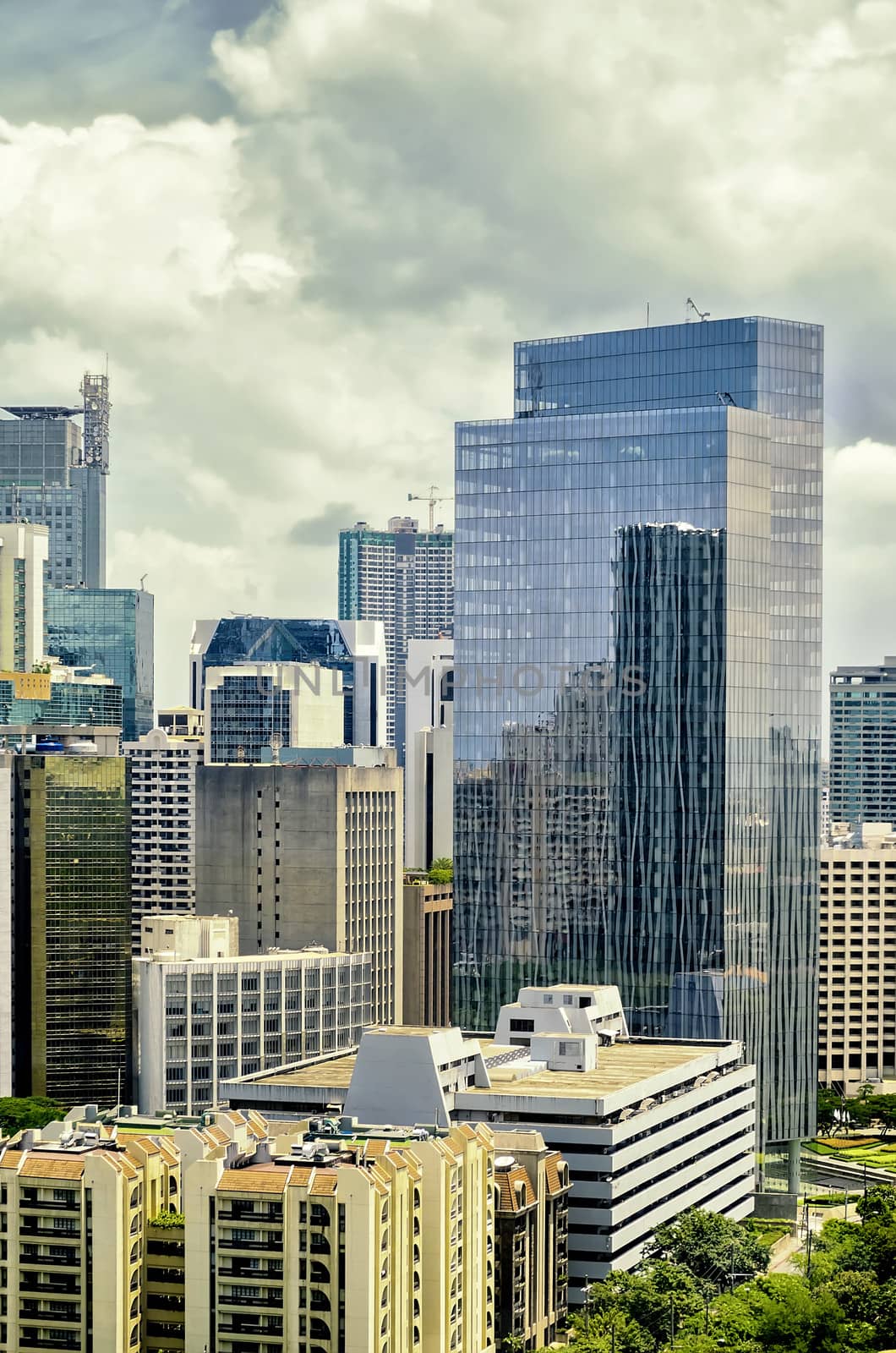 Cloudy day in Makati Business District, Philippines