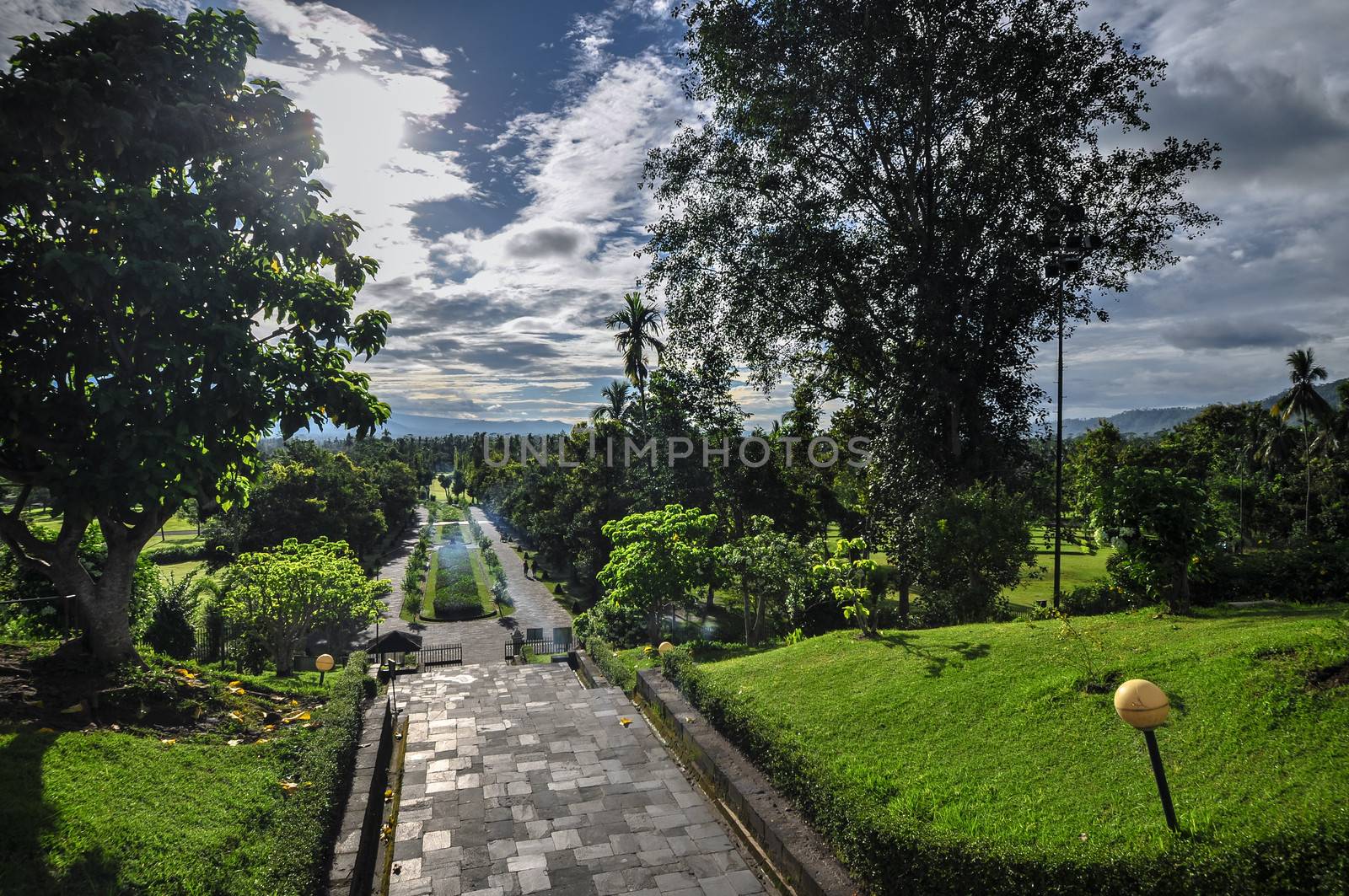 Buddist temple Borobudur Park complex in Yogjakarta in Java by weltreisendertj
