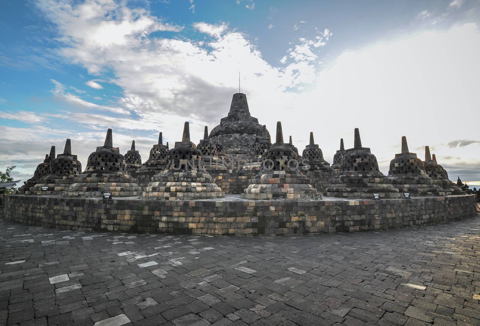 Heritage Buddist temple Borobudur complex in Yogjakarta in Java by weltreisendertj