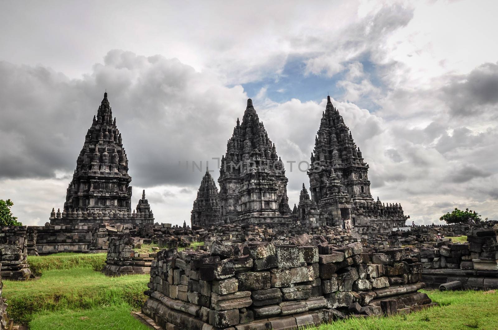 Buddist temple Borobudur Prombanan complex in Yogjakarta in Java, indonesia