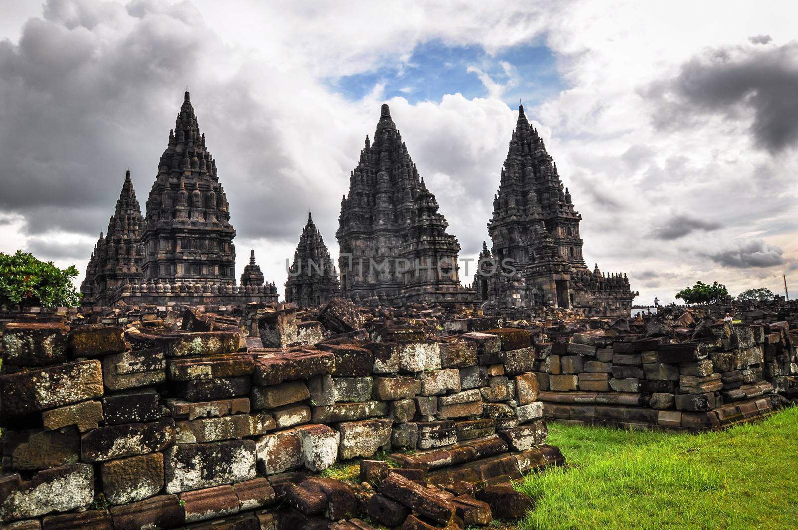 Buddist temple Borobudur Prombanan complex in Yogjakarta in Java by weltreisendertj