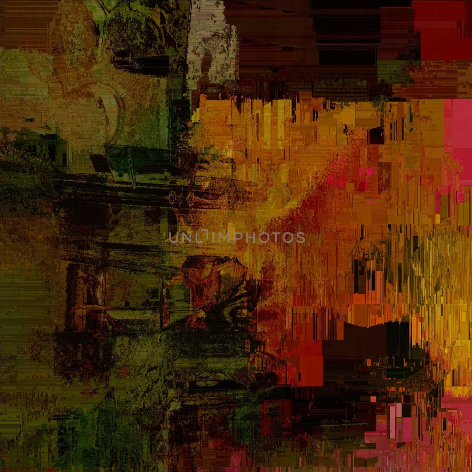 Illustration of a pixelated abstract grunge background