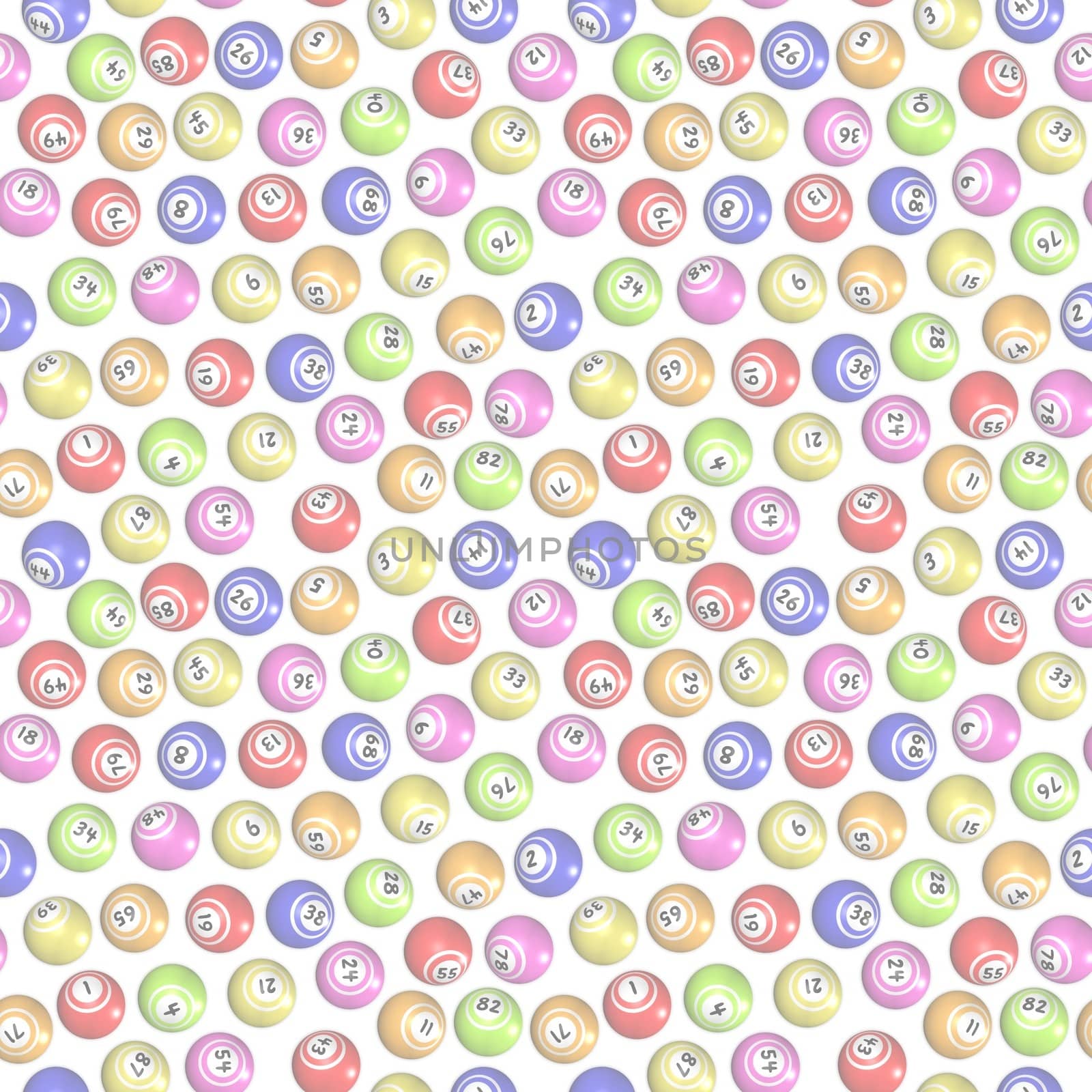 Illustration of faint seamless bingo balls