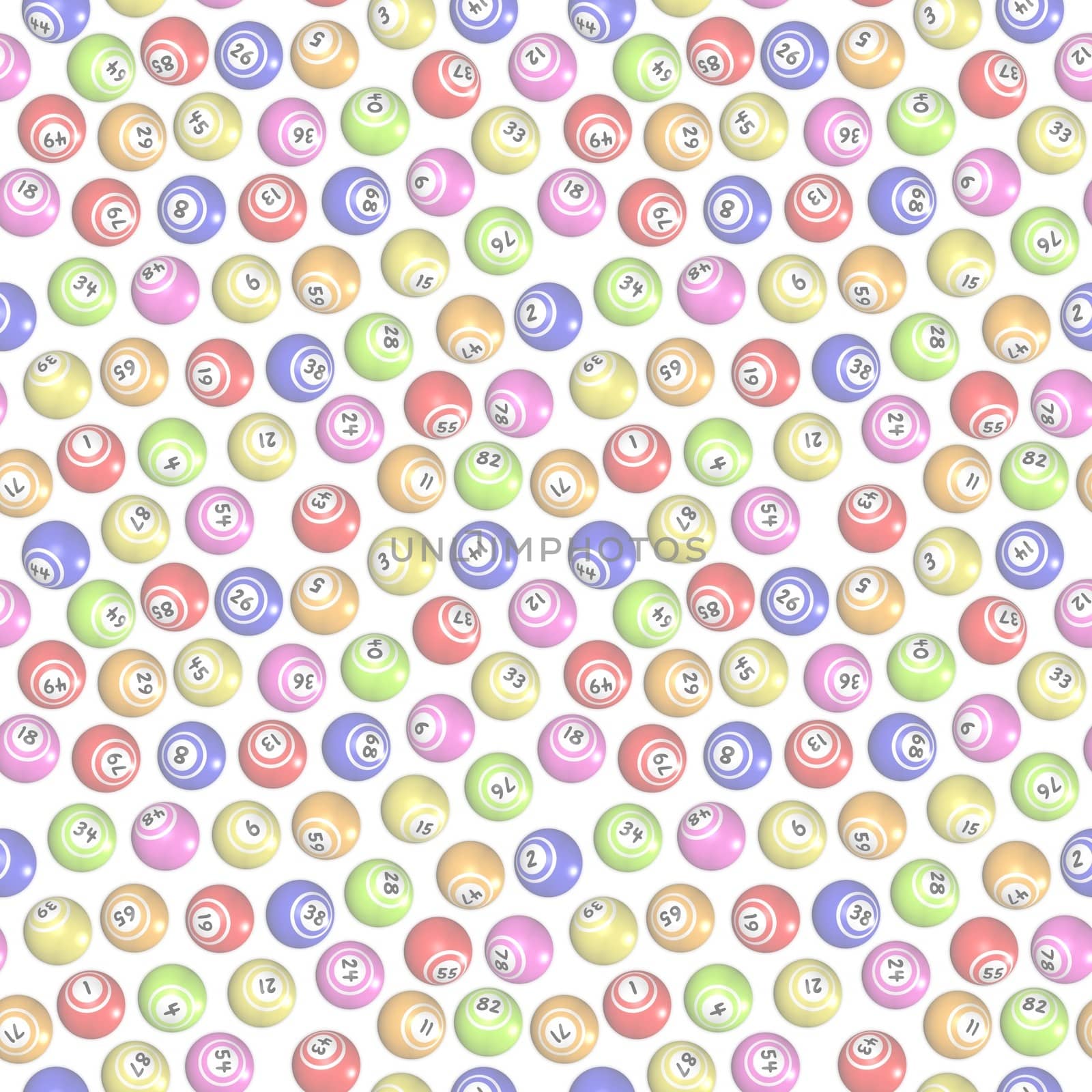 Illustration of faint seamless bingo balls