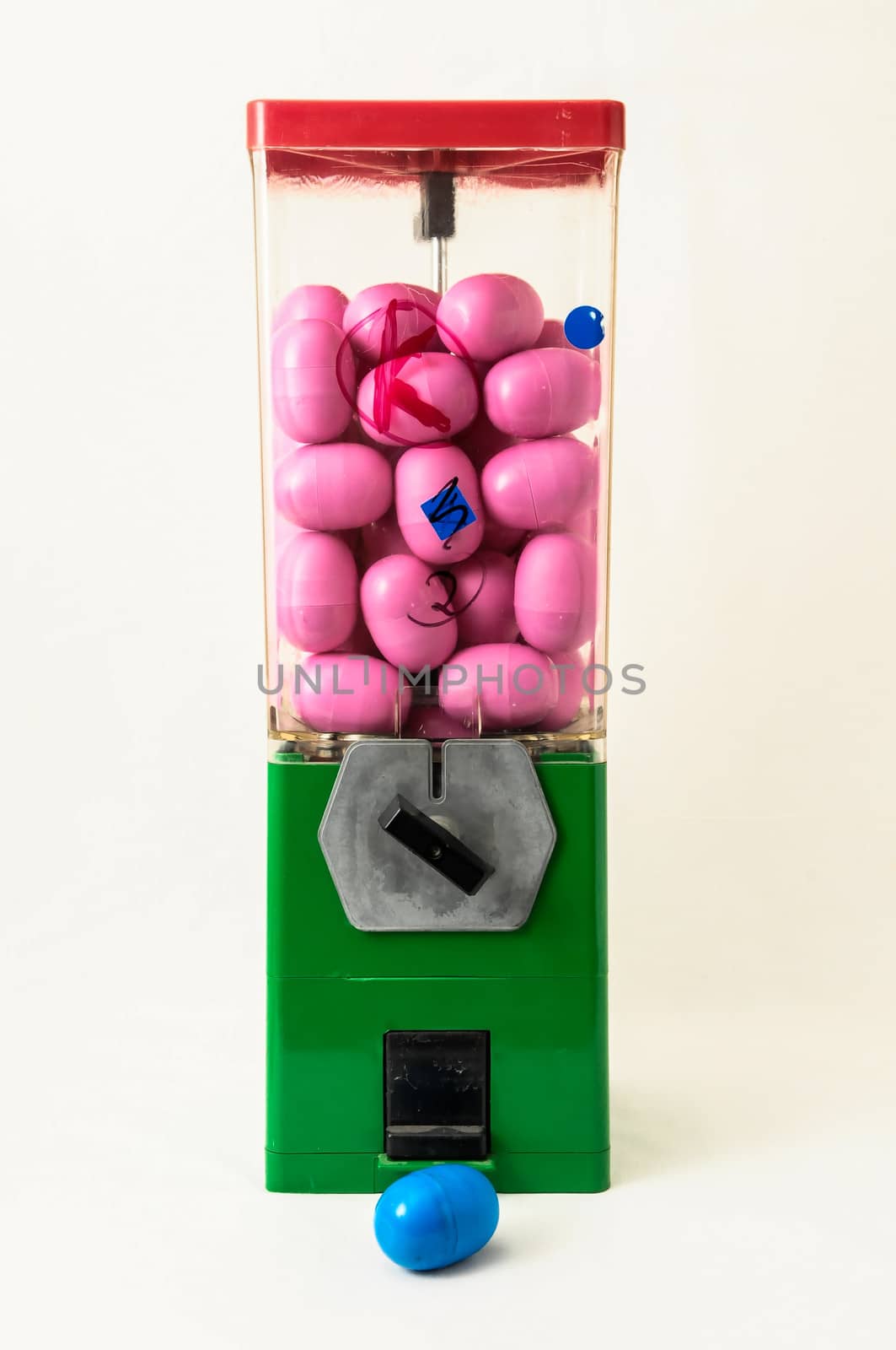 Vintage Eggs Slot Machine on White Background