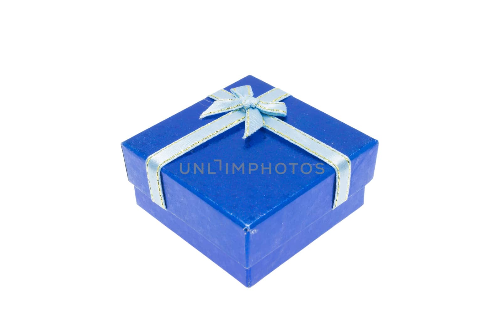 Blue gift box for Christmas, Thanksgiving, Birthday, Holiday, New year and other important festival.