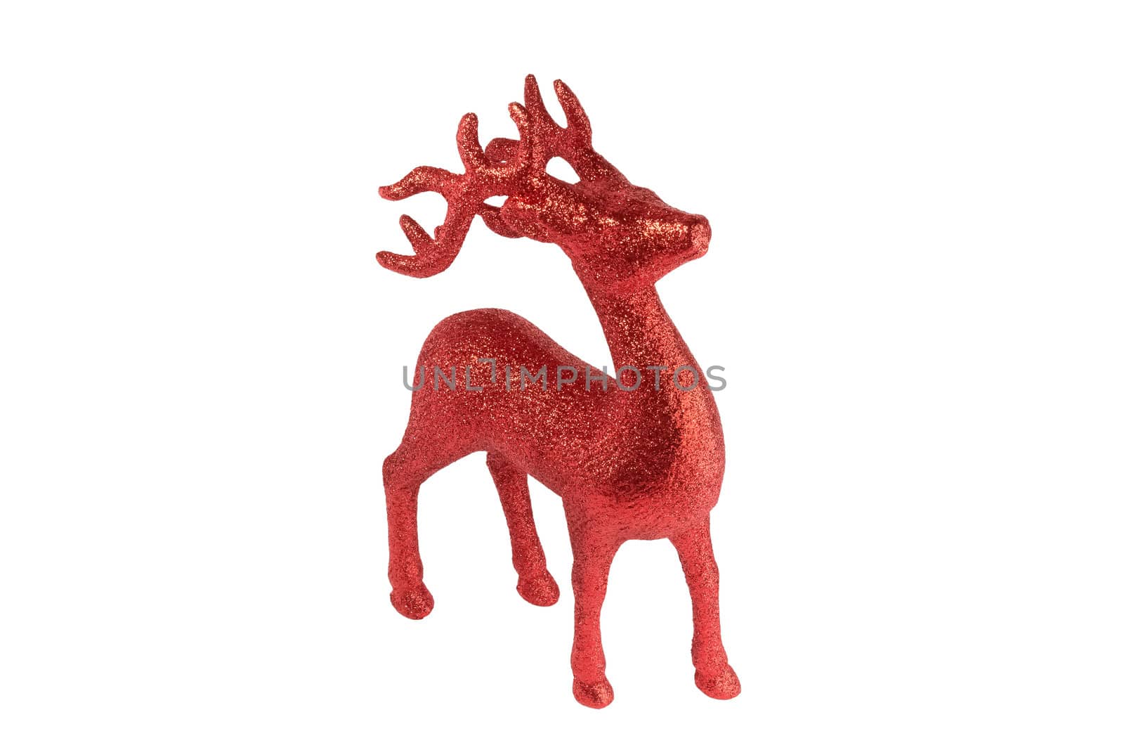 Santa's reindeer for Christmas or other important festival. Red Reindeer model for show.