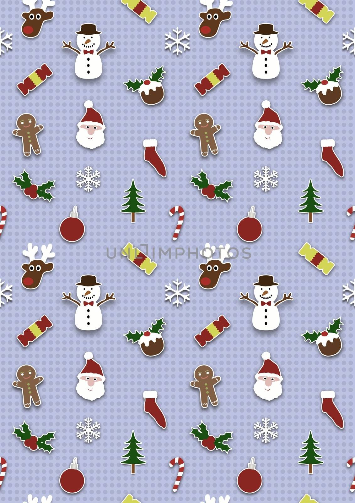 Illustration of seamless Christmas wrapping background