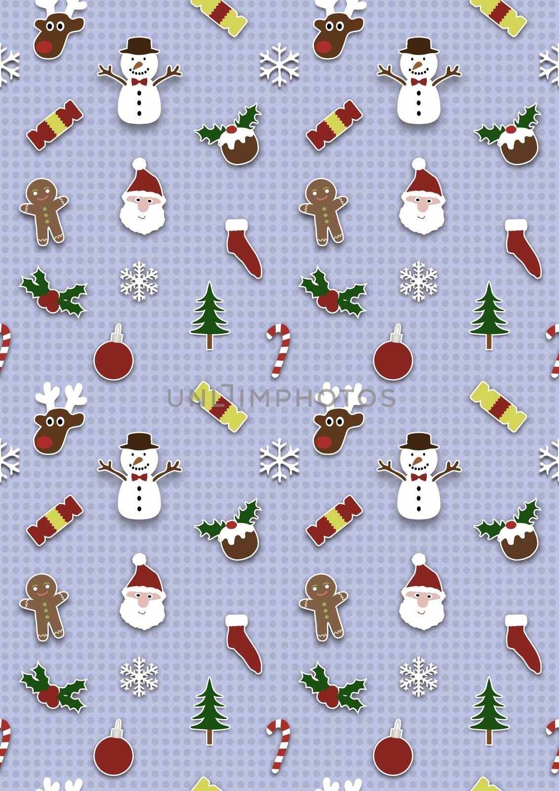 Illustration of seamless Christmas wrapping background