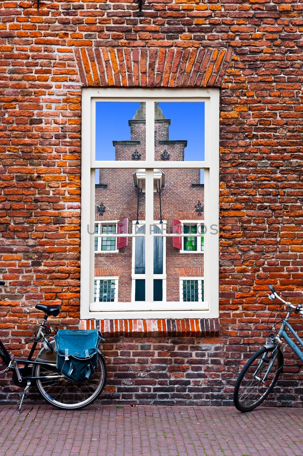 Surreal View of Flemish Gable through the Window