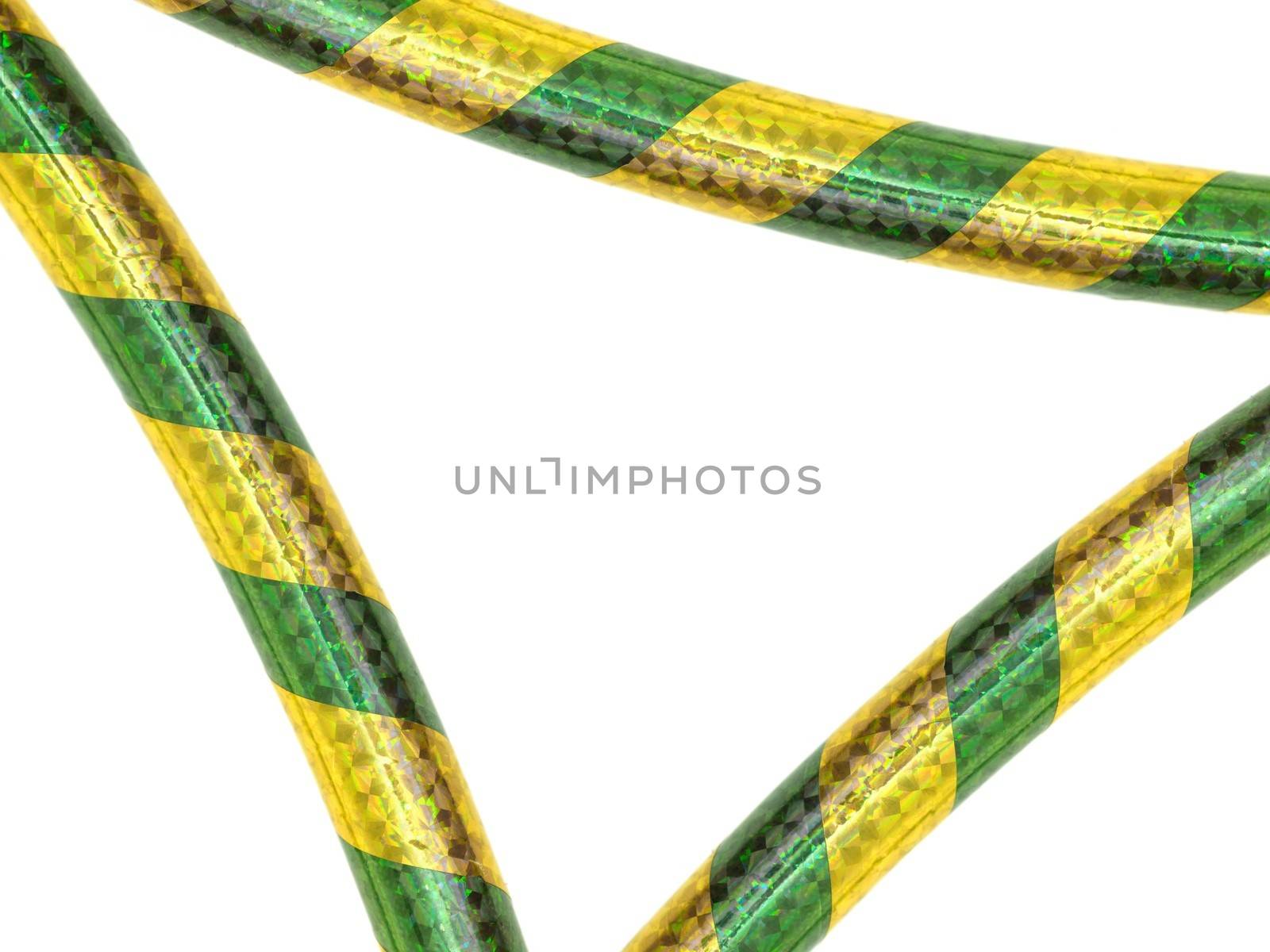 A hula hoop isolated against a white background