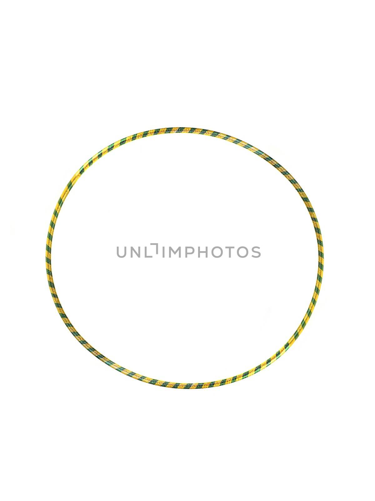 A hula hoop isolated against a white background