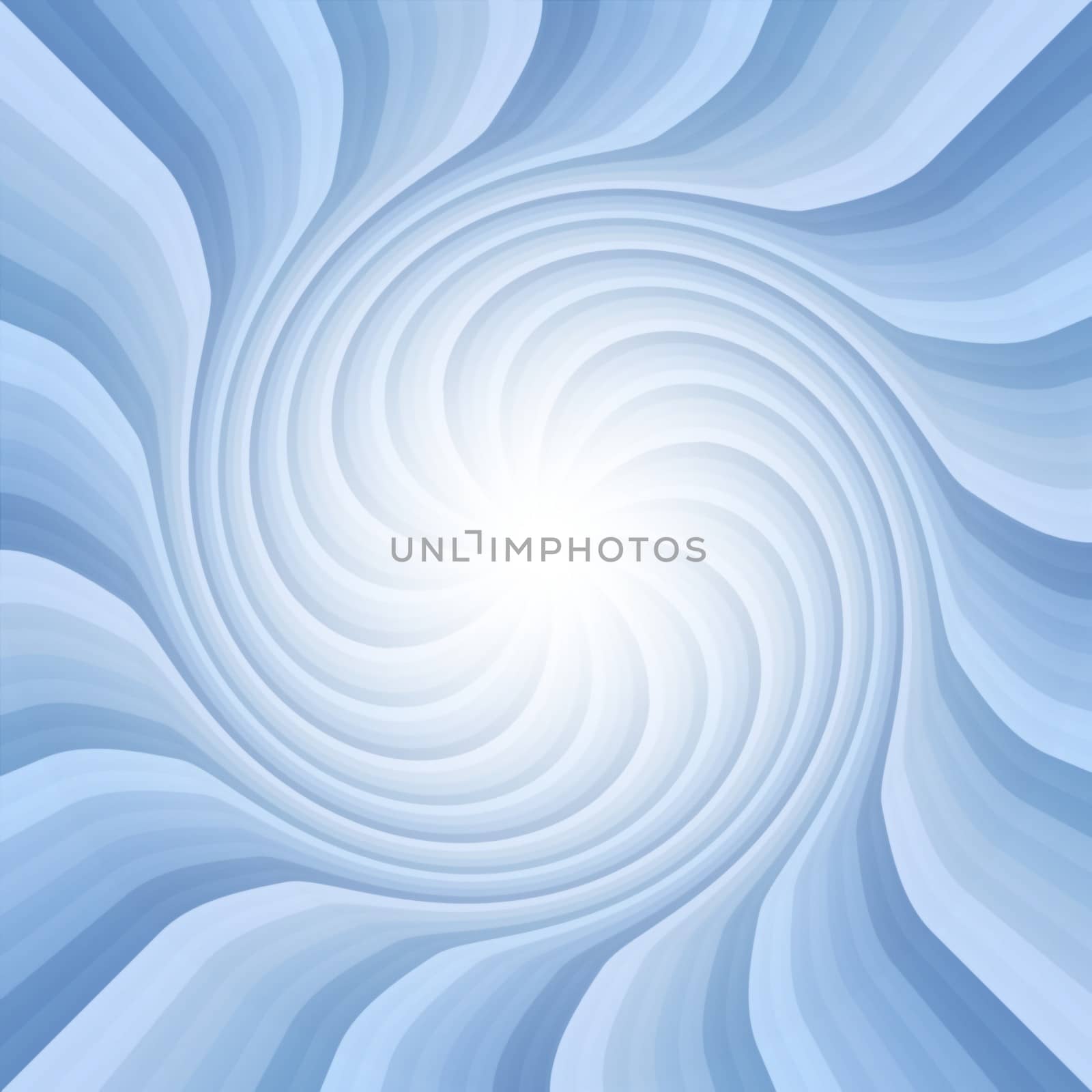 Abstract Illustration of a twisting blue background with light in the middle