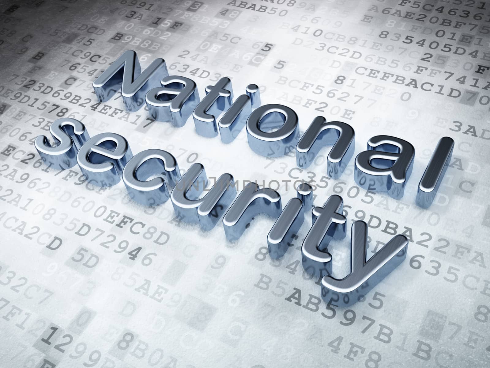 Security concept: Silver National Security on digital background by maxkabakov