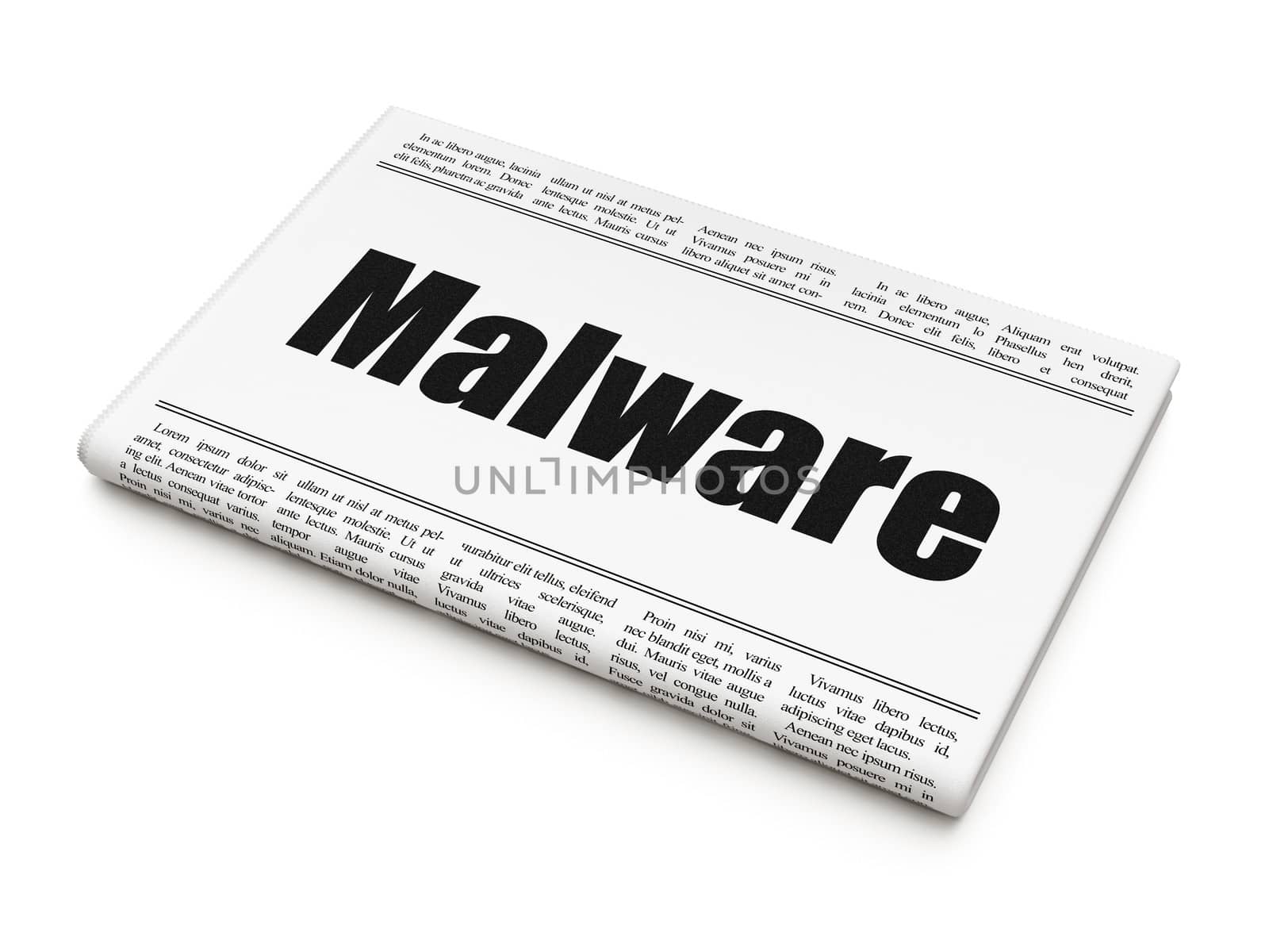 Protection concept: newspaper headline Malware by maxkabakov