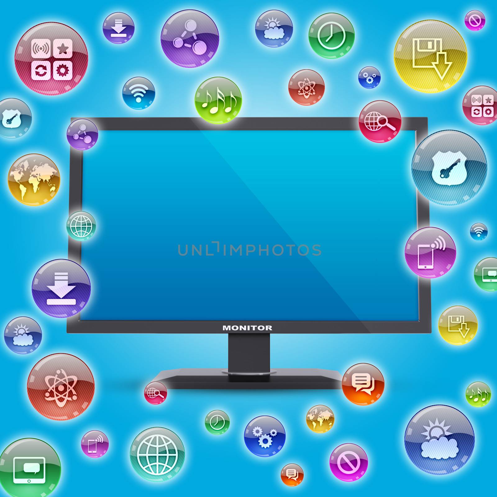 Monitor and application icons by cherezoff