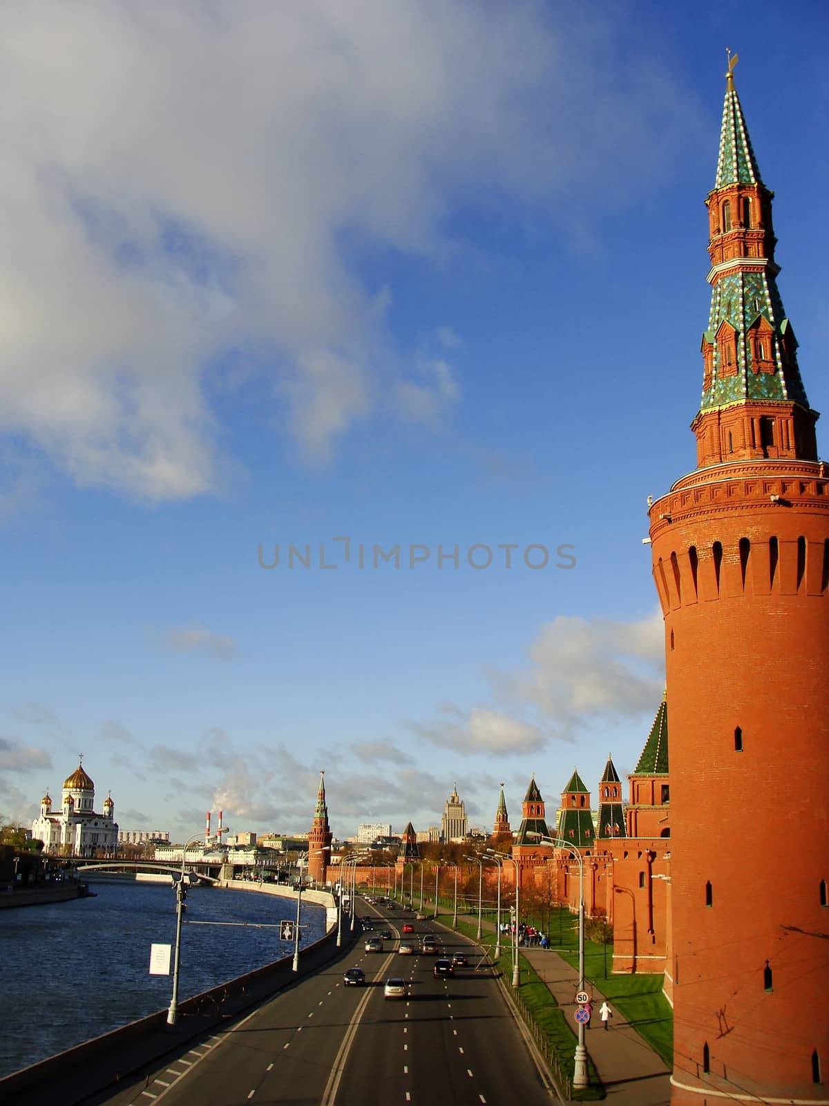 View of the Kremlin wall, Moscow, Russia