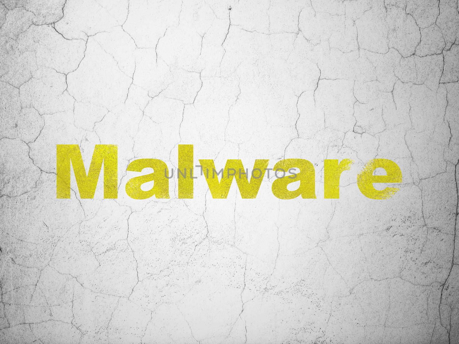 Privacy concept: Malware on wall background by maxkabakov