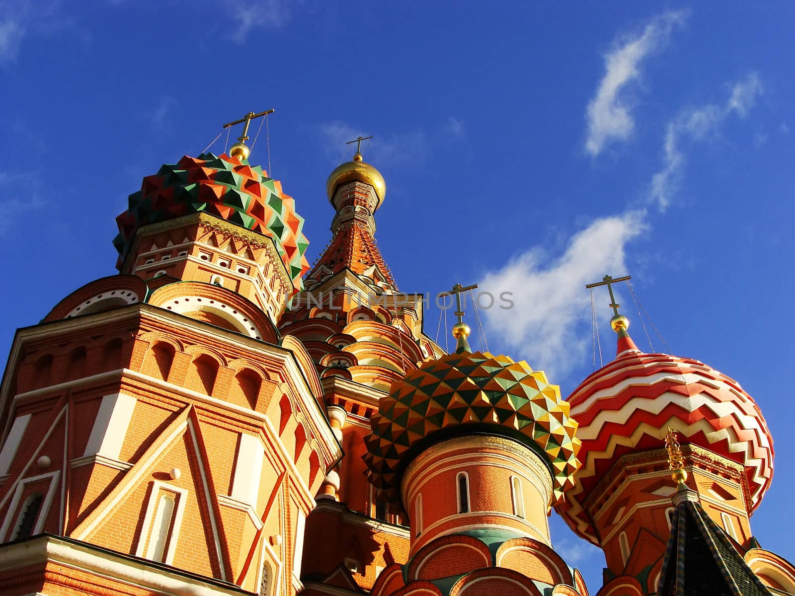 Close up of Cathedral of Vasily the Blessed, Red Square, Moscow, Russia