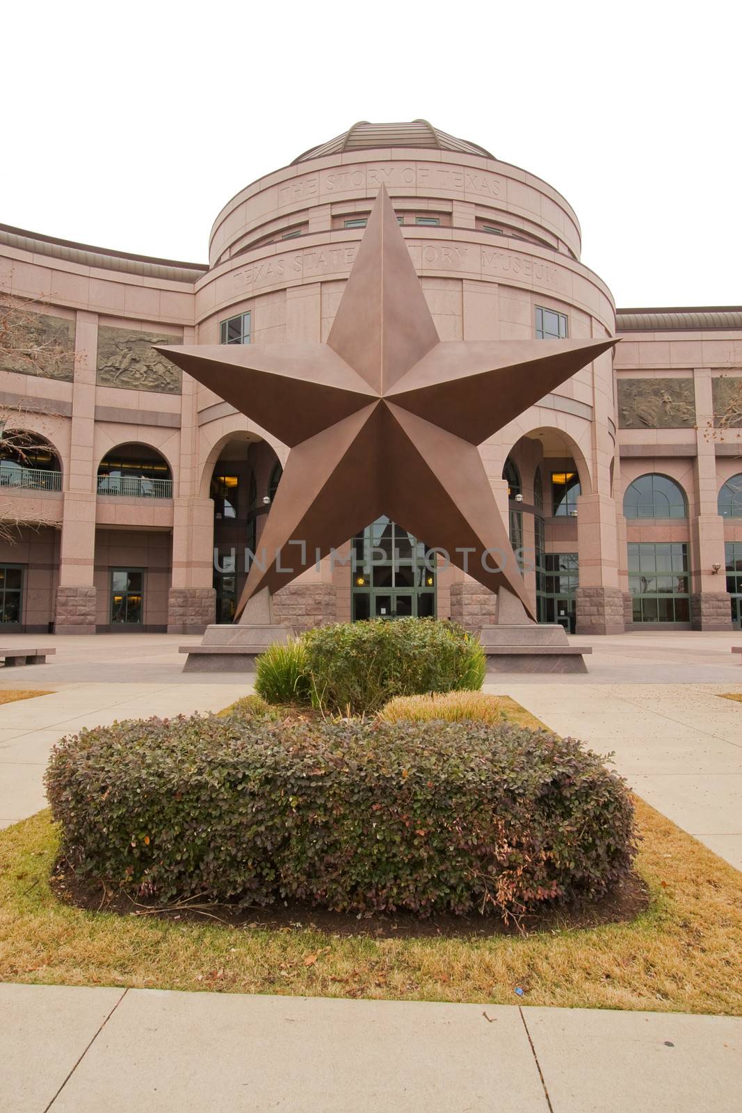 Front facade of the Texas State History Museum in Austin vertica by sgoodwin4813