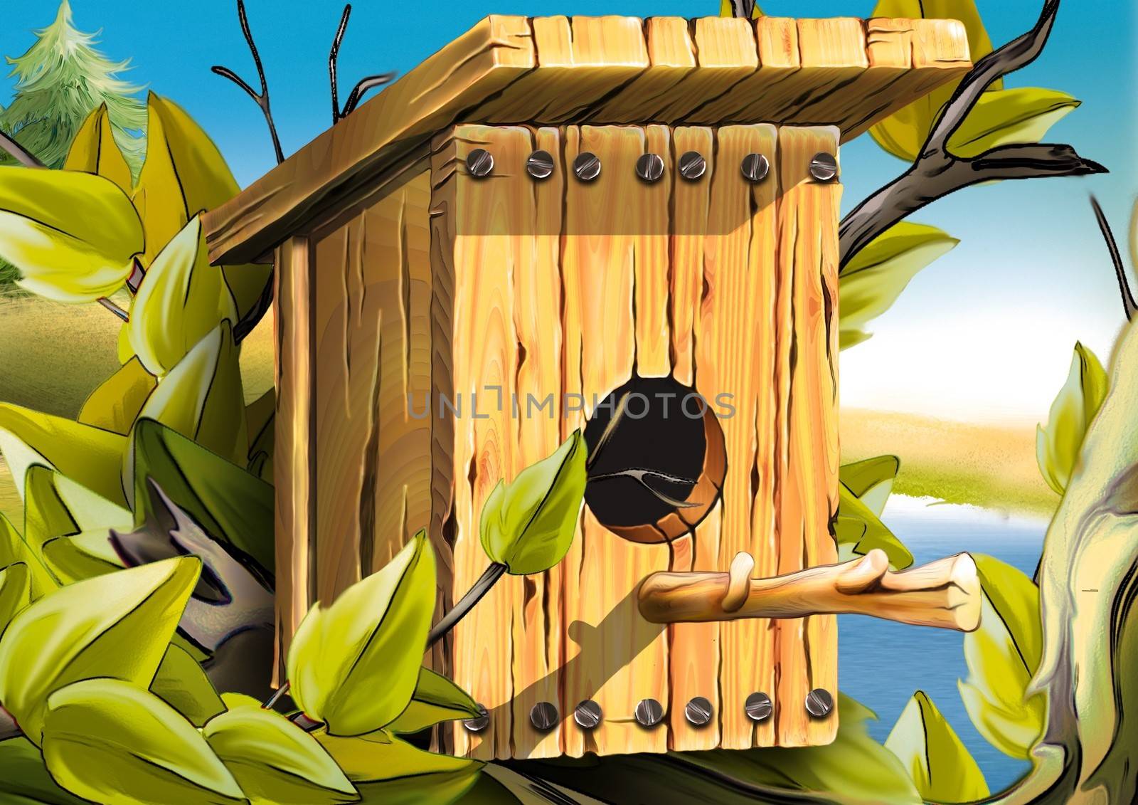 Bird Box - Background Illustration