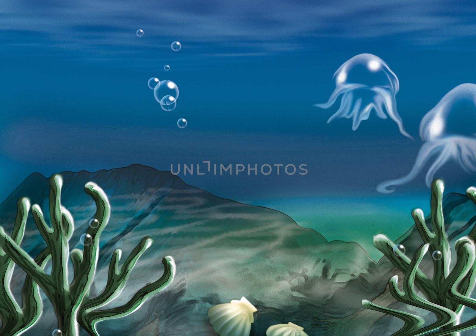 Underwater Scene - Background Illustration
