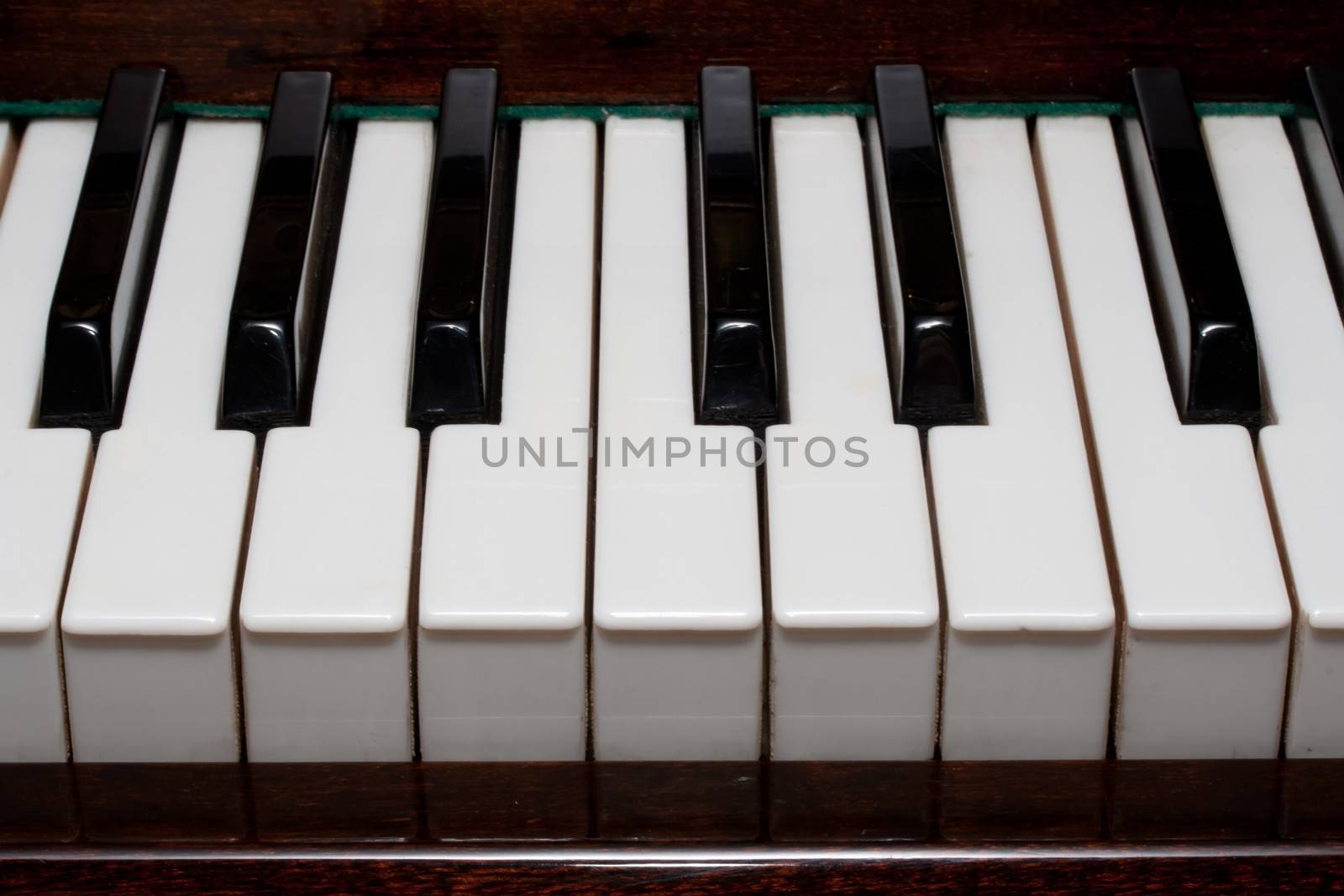 Beautiful close up photo of piano keys