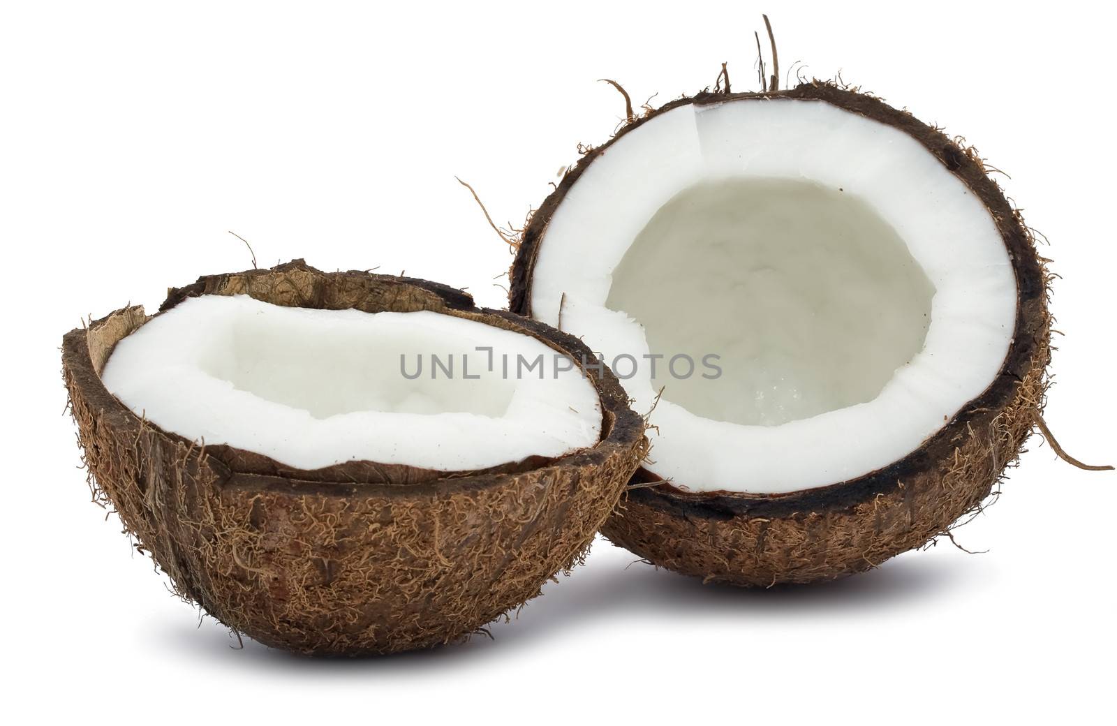 Perfect fresh coconut isolated on white background