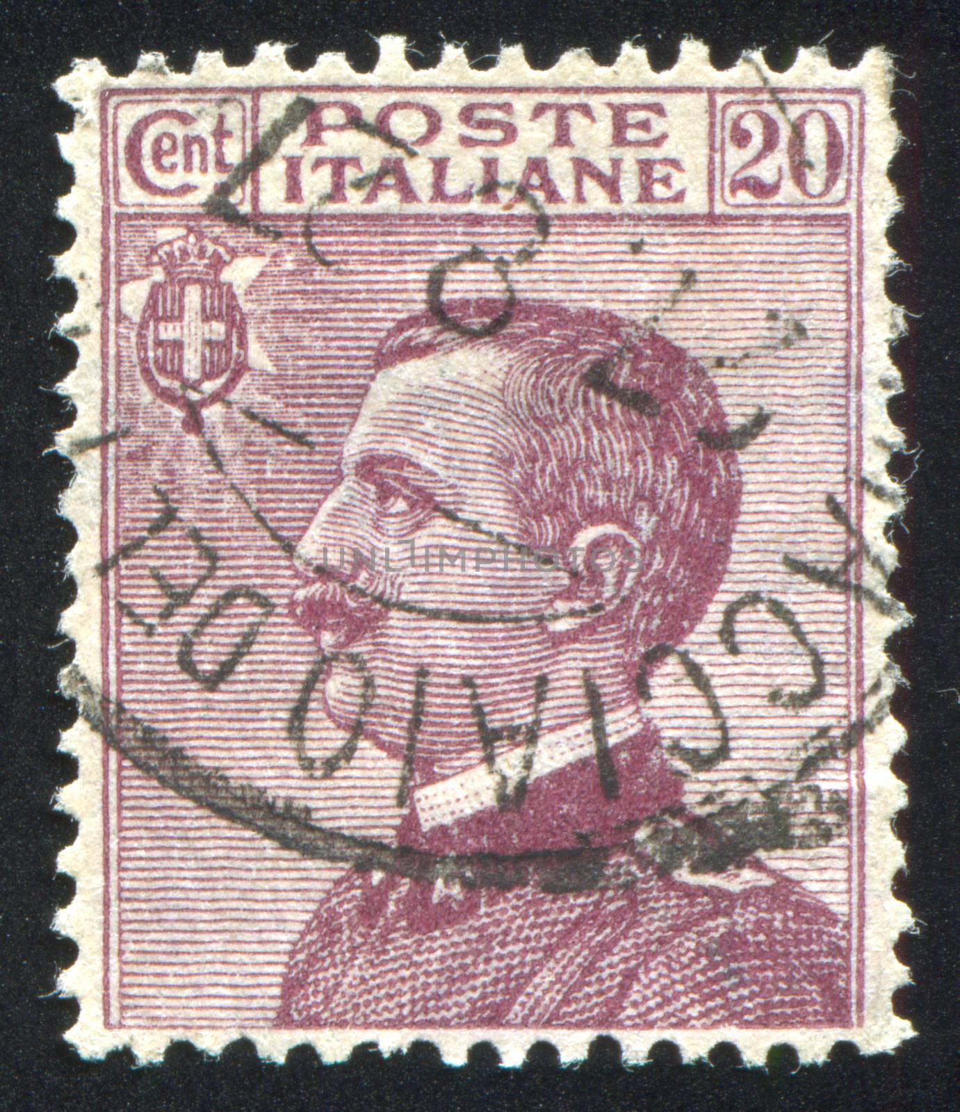 ITALY - CIRCA 1906: stamp printed by Italy, shows Victor Emmanuel III, circa 1906