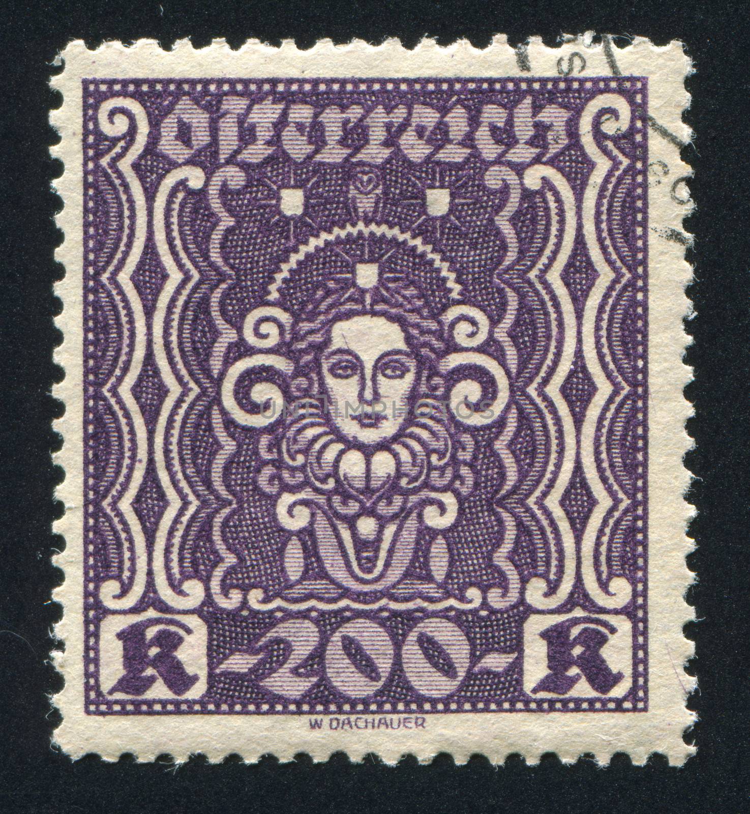 AUSTRIA - CIRCA 1922: stamp printed by Austria, shows ornament, Symbols of Art and Science, circa 1922