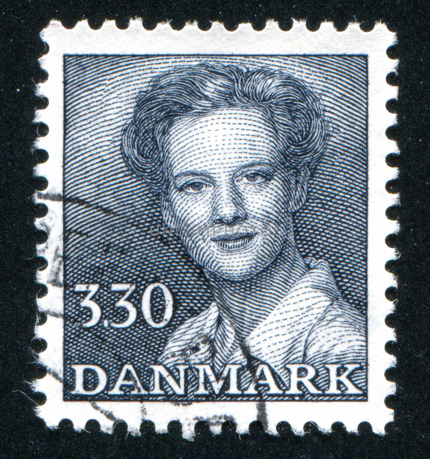 DENMARK - CIRCA 1982: stamp printed by Denmark, shows Queen Margrethe, circa 1982